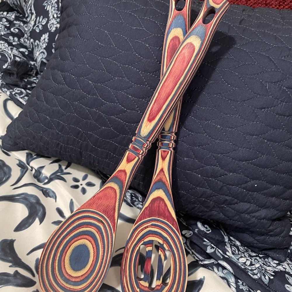 🥄 Island Bamboo Rainbow Wood Spoons - Picture 2 of 8